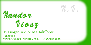 nandor viosz business card
